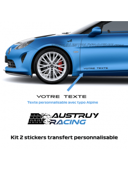 Kit 2 Stickers Alpine texte...