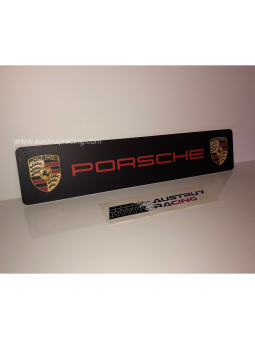 Cache plaque Porsche Noir Eco